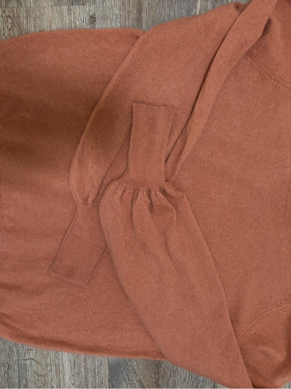 NakedCashmere Rust Sweater with Ribbed Neckline - Picture 12 of 12
